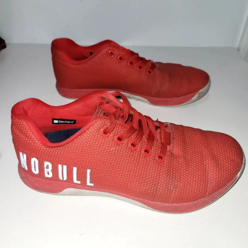 NOBULL Super Fabric Shoes women’s Size 7.5 Training Workout Shoes Red